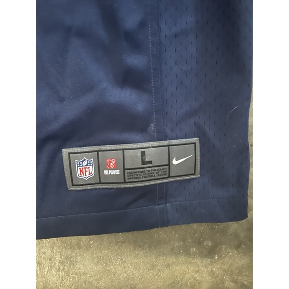 Authentic Russell Wilson Seattle Seahawks Mens Large Nike Jersey, Blue Stitched - Picture 3 of 7